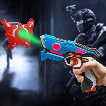 Infraroșu, laser tag pistol de jucărie versus foc de armă ușoare de Copii cutie de cadou Copii Multiplayer-2guns+2vest
