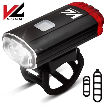 VICTGOAL Biciclete Lumina Pentru Casca & Handlerbar Impermeabilă Ciclism MTB Fata Spate Lanterna pentru Biciclete Lumina USB Reîncărcabilă Lampă