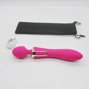 Dildo Vibrator Dublu Cap Dublu Șoc Stimulare Clitoris Lesbiene Masturbari Biberon Vaginal Masaj Jucarii Sexuale Pentru Femei