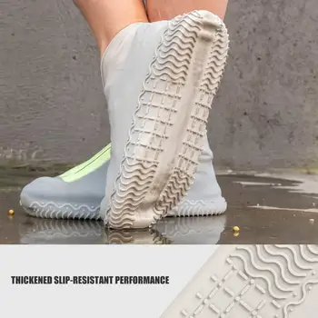 Ploaie Pantofi Silicon rezistent la apa Acoperă Reutilizabile Șoșoni cu Fermoar Rezistent la Ploaie pantofi Non-Alunecare Ușor Lavabile Protectori