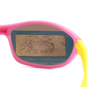 Copii Sport Ochelari de Soare Cu Cutie de caz Băieți se Răcească în aer liber ochelari de Soare Ochelari de cal UV400 Ochelari de Echilibru masina Cool Copii Ochelari