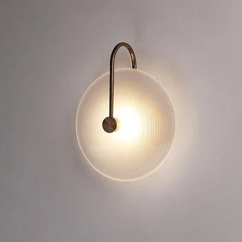Moderne, Fier de Sticlă LED Lămpi de Perete de Interior Decor Sconces Baie corp de iluminat Dormitor Noptieră Culoar, Camera de zi Lumini de Perete