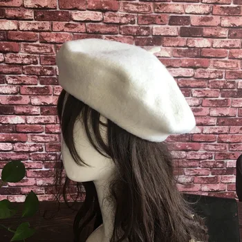 Toamna și iarna lână tânăr pictor pălărie clasic literar feminin duck limba pălărie Britanic versiunea coreeană de sălbăticie corp de lumină