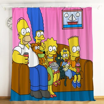 The Simpsons 3D Imprimate Perdea Dormitor Copii Cortina Living Home Decor Salon Cameră Perdele Opace