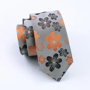 FA-1016 Barry.Wang Mens Legături Gri Floral Jacquard Mătase Cravata Batista Butoni Set Oameni de Afaceri Cadou Cravate Pentru Bărbați Transport Gratuit