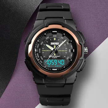 Bărbați Impermeabil Ceas Deșteptător Data Sport de Moda Ceas Analogic Digital Led Backlight Încheietura Ceas pentru Bărbați Cuarț Ceasuri de mana