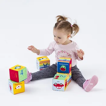 Rattle Bloc Ambreiaj Cub Magic Sunătoare Mobil Copil Jucărie Copil Precoce Copil Nou-născut Jucarii Educative 0-24Months