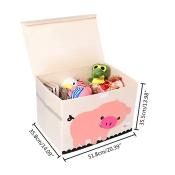 Cărți Pentru Copii, Jucării Haine Cutie De Depozitare De Desene Animate De Animale Model De Lenjerie De Pat Diverse Organizator Spălătorie Mare Basketzer