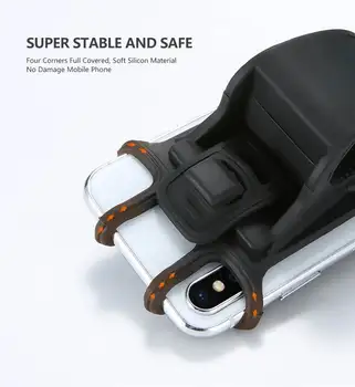 Silicon de înaltă Calitate Biciclete Suport de Telefon pentru IPhone Universal Motocicleta Sta GPS Suport pentru 4.0-6.5 inch Telefon Mobil