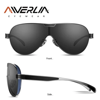 AIVERLIA Bărbați ochelari de Soare Polarizati pentru Bărbați Ochelari Om ochelari de soare Brand Design Oglindă Lentile de Aur Negru Oculos Masculino AI55