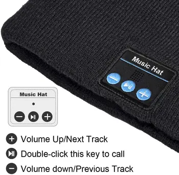 2020 Iarna Cald Capac Beanie Bluetooth Pălărie Sport Funcționare Beanie Capac Tricotate