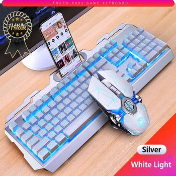 Cu fir Tastatură de Gaming Mecanice Sentiment Tastaturi cu iluminare din spate USB 104 Taste Tastatură Joc pe Calculator, Tastaturi rusă autocolant