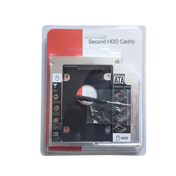 9.5 MM 2 SATA HDD SSD Caddy Adaptor pentru HP EliteBook 2570p 2560p GU40N GU60N(Cadou unitate Optica bezel )