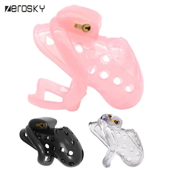 Zerosky 2019 Noua Moda De Ventilare Orificiu De Design De Sex Masculin (Electric) Centură De Castitate Pentru Penis Penis Inele Adult Jucarii Sexuale