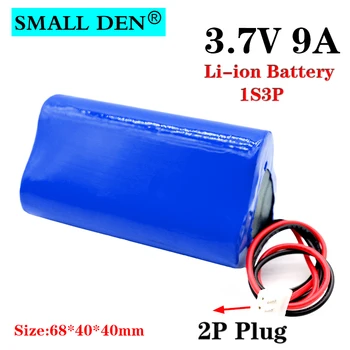 Noi, Protejate de 3.7 V 9000mAh 18650 Li-ion Baterie pack Vorbitor lumini de Pescuit Monitor 1S3P Portabil Baterie Reîncărcabilă+ 2P Plug