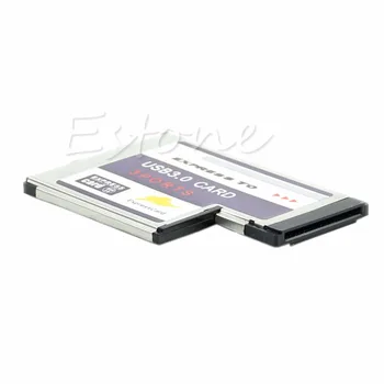 Express Card 54mm 3 Port USB 3.0 Adaptor Expresscard pentru Laptop FL1100 Cip