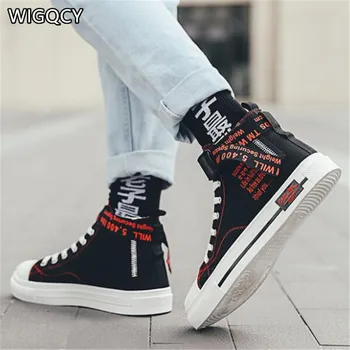 WIGQCY 2020new primăvara și toamna pereche de pantofi de mare pentru a vă ajuta individuale panza pantofi wild hip hop graffiti adidași de moda A93
