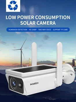 INQMEGA Redus de Energie Solară camera panou Baterie Reîncărcabilă 1080P Vedere Largă camera de supraveghere Full HD Piscină Interioară Securitate Wi