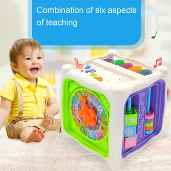 Multifunctional Jucării Muzicale Copilul Copilul Cutie De Muzică De Activitate Cub Gear Ceas Geometrice Blocuri De Sortare Jucarii Educative