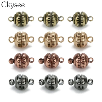 Ckysee 5pcs/lot Incuietoare Magnetică Cârlige de Bijuterii Cleme Capace Conectori pentru Bijuterii a Face Provizii de Bronz Incuietoare Magnetică