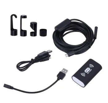 2MP 1200P Cablu Semi-Rigid Wireless WIFI Endoscop Camera de inspecție Puncte pentru iphone android Otoscop