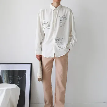 Moda Femei Barbati Bluza Camasa Noua Fata pentru Topuri Cuplu Tricouri Femei Imprimate Îmbrăcăminte