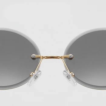 RBROVO 2021 Rotund ochelari de Soare Retro Femei fără ramă de Ochelari de vedere pentru Femei/Barbati de Brand Designer de Ochelari de vedere Femei Oglindă Oculos De Sol