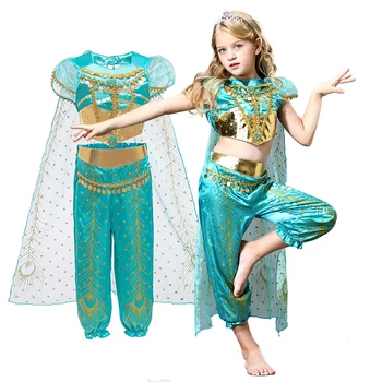 De Halloween copiii se purta de Craciun pentru copii rochie de lampa lui Aladin cosplay costum jasmine printesa Rochii fete Pentru Fete