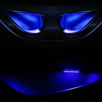 4buc Masina Ambientale LED Auto Ușă Interioară Castron se ocupe de Cotiera Auto Lumina Usa de Interior Decorative Atmosfera Lampă Universală
