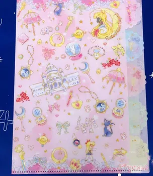 Anime Sailor Moon 4A Hârtie Fișier Elevii Folder de Test Papetărie Tsukino Usagi Cosplay Figura de Acțiune de Desene animate Titularul Cadou