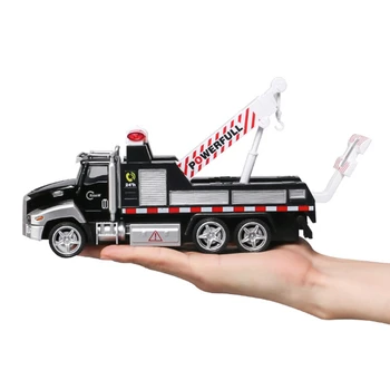 Constructii De Aliaj De Vehicul De Inginerie Auto Rezervor De Apă De Incendiu Camion Cu Scara Trage Înapoi Mașina Copii Copil Jucărie