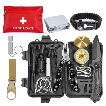 5 tipuri de Supraviețuire de Urgență de Viteze Kit trusa de prim ajutor SOS Tactice Trusa de scule Cuțit Lanterna cu Molle geanta pentru Camping, Drumetii