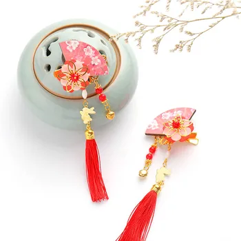 1 Pereche Tradițională Chineză Costum De Nunta Accesorii De Par Fete Agrafa Floare Tradițională În Stil Ciucuri Manual De Ace De Păr