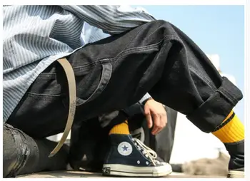 Noi Blugi Largi Bărbați Și Femei Hip Hop Direct Skateboard Pantaloni Din Denim Tendință De Street Dance Coreean Largi Picior Pantaloni Largi Blugi