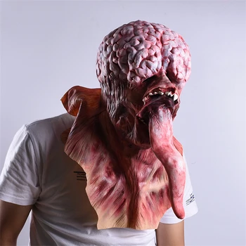 Scary Halloween Masca de limbă Lungă masca zombie Halloween Party Prop mascara de latex Sângeroase Sperie Rot rimeluri de latex realista