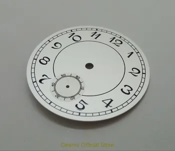 38.9 mm GEERVO moda steril Numărul cadran alb se potrivesc 6498 mișcare Bărbați dial watch 15