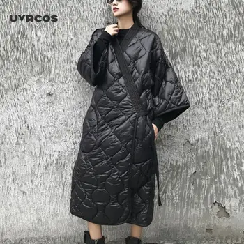 UVRCOS 2020 Nou toamna Și Iarna Japonia Stiluri Batwing Mâneci Largi Dimensiuni Mari Bumbac captusit Haina Femei Canadiană