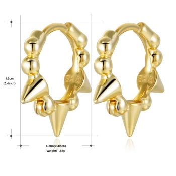 Design unic Sulă Mingea în Formă de Cerc Hoop Cercei pentru Femei Reale Argint 925 Cercei Mark Ureche Piercing Bijuterii