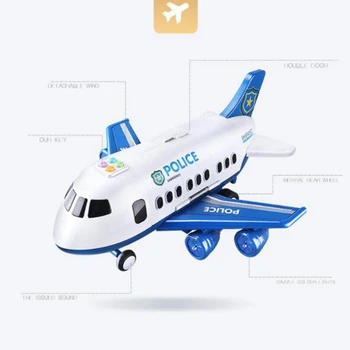 Muzica Poveste de Simulare a Urmări Inerție Jucărie pentru Copii Aeronave de Mari Dimensiuni Avion de Pasageri Copii Avion de Jucarie Masina