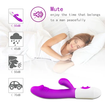 Mut Vibrator Rabbit Vibrator de Masaj Dual Vibration G-spot Silicon Vagin Stimulator Clitoris Sex Erotic Jucărie pentru Femei Sexo