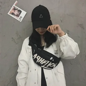 Femeile Sac de Talie 2020 PU Scrisoare borsete Hip-Sac de Curea Harajuku Umăr de sex Feminin Sling Aluat Tip Piept de Moda Saci de Buzunar