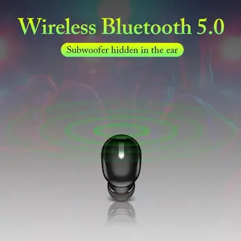 Sport Cască Mini set cu Cască Bluetooth Unilaterale Stereo Singură Ureche Dopuri de urechi Bluetooth 5.0 HIFI Wireless Stereo Bass Greu