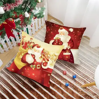 45x45cm Ornamente de Crăciun Pernă Decor Acasă Pernele de Acoperire 2021 Crăciun Fericit Xmas Cadou Living cu Canapea Pernă