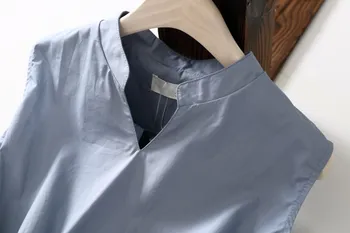 Coreeană V Gâtului Fără Mâneci Subțire Bluza Cordon Talie Cămașă Albă Elegantă Ol Top De Vara