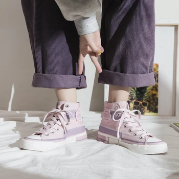 Femei Pantofi de Panza pentru 2020 Nouă Femei Adidași Respirabil Apartamente Femei Adidași Casual Trendy Culori de Panza pentru Femei Pantofi Vulcaniza