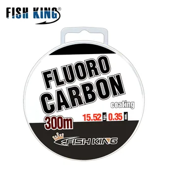 PEȘTE REGELE 300m Fluoro Carbon Linie de Pescuit Strat de 0,3 mm-0,5 mm 29.76 LB-44.75 LB Lider Linie Pescuit la Crap Linie Scufunda
