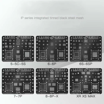 WL Noul Negru BGA Reballing Matrita pentru iPhone 5 6 7 8 X XS MAX XR Reballing WL Negru ochiurilor de Plasă de Oțel Reballing Tin de Plantare Șablon