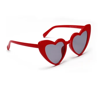 Dragoste roz ochelari de soare mari piersic inima de sex feminin de ochelari de soare în formă de inimă ochelari