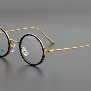 Titan Ochelari Rotunzi Cadru Bărbați Femei Epocă De Aur Ochelari De Vedere Optic Miopie Baza De Prescriptie Medicala Rame De Ochelari Clar Ochelari De Oculos