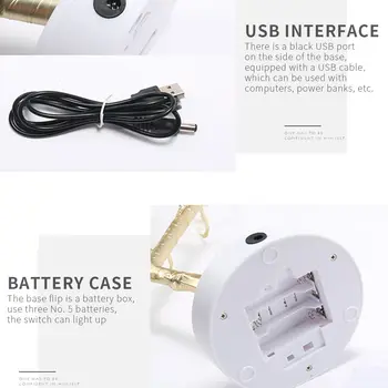 LED Masă Lampă de Control de la Distanță Pană de Alimentare USB Creative DIY Noapte Caldă Lumini Copac Pene Abajur Nunta Acasă Decor Dormitor